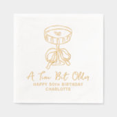 50e verjaardag een kleine beetje oudere Martini co Folie Servetten (Voorkant)