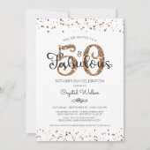 50e verjaardag Elegant 50 en FABULOUS kopergoud Kaart (Voorkant)