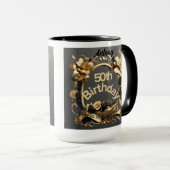 50e verjaardag Elegant Chic Cheers tot 50 jaar Mok (Voorkant rechts)