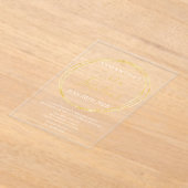 50e verjaardag Elegant Chic verjaardagsfeestje Acryl Uitnodigingen (Laagn)