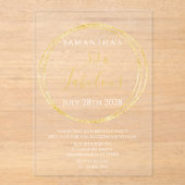 50e verjaardag Elegant Chic verjaardagsfeestje Acryl Uitnodigingen (Voorkant)