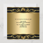 50e verjaardag Elegant Classy  Gold Black 2 Kaart (Achterkant)