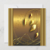 50e verjaardag Elegant Gold Black Kaart (Achterkant)