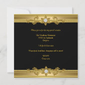 50e verjaardag Elegant Old Gold Diamond Kaart (Achterkant)