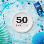 50e Verjaardag Elegant Party Papier Borden Papieren Bordje (Feest)