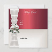 50e verjaardag Elegant Red White Check Jewel (Achterkant)