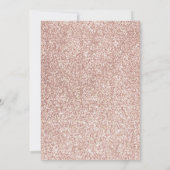 50e verjaardag Elegant Roos Gouden Glitter Kaart (Achterkant)