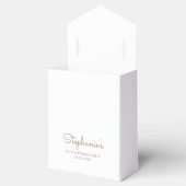 50e Verjaardag Elegante Gouden Glitter Drip Script Bedankdoosjes (Geopend)