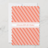 50e verjaardag Elegante rode tulp Flora Kaart (Achterkant)