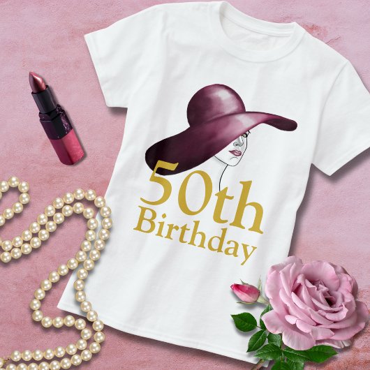 50e verjaardag Elegante vrouw Gast van Eer T-shirt