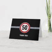 50e Verjaardag - ELKE LEEFTIJD Bedankkaart (Voorkant)