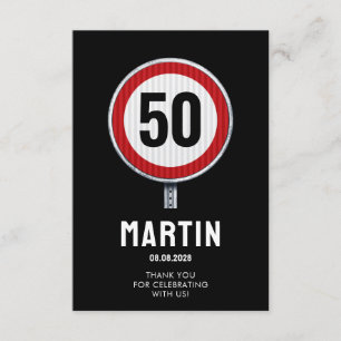 50e Verjaardag - ELKE LEEFTIJD Bedankkaart