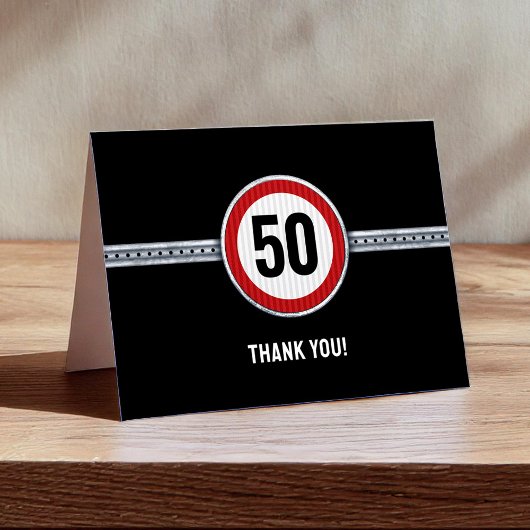 50e Verjaardag - ELKE LEEFTIJD Bedankkaart