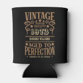 50e verjaardag Elke pagina Zwarte Gold Elegant afb Blikjeskoeler (Achterkant)