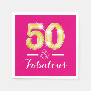 50e verjaardag en geweldige vrouwen servetten