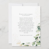 50e verjaardag Eucalyptus Kaart Verzoek (Achterkant)