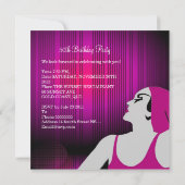 50e verjaardag Fabulous 50 Diva Pink White Kaart (Achterkant)