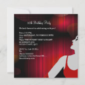 50e verjaardag Fabulous 50 diva Red Black Kaart (Achterkant)