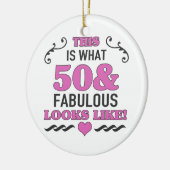 50e verjaardag Fabulous Keramisch Ornament (Links)