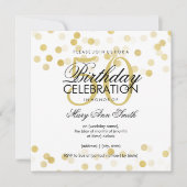 50e verjaardag Faux Gold Foil Glitter Lichten Kaart (Voorkant)