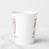 50e verjaardag faux roos goud glitter gepersonalis papieren bekers (Rechts)