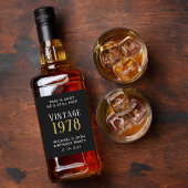  50e verjaardag Favor Black Likeurfles Etiket