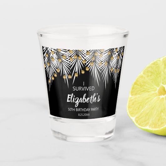 50e verjaardag Favor Drinkware Set Shot Glas (Voorkant)