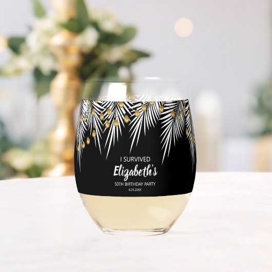 50e verjaardag Favor Drinkware Set Wijnglas Zonder Voet (Insitu (Huwelijk))