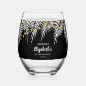 50e verjaardag Favor Drinkware Set Wijnglas Zonder Voet (Achterkant)