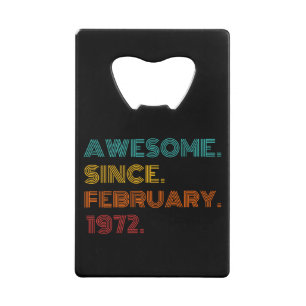 50e verjaardag februari 1972 creditkaart flessenopener