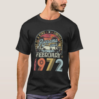 50e verjaardag februari 1972 Decoratie Mannen Vrou T-shirt