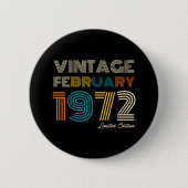  50e verjaardag februari 1972 ronde button 5,7 cm (Voorkant)