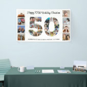 50e verjaardag feest nummer 50 fotocollage spandoek (Beurs)