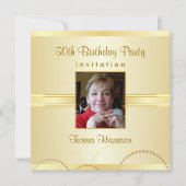 50e verjaardag feestdagen - Creëer uw eigen uitnod Kaart (Voorkant)