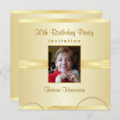 50e verjaardag feestdagen - Creëer uw eigen uitnod Kaart (Voorkant / Achterkant)