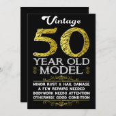 50e verjaardag feestdagenkaart (Voorkant / Achterkant)