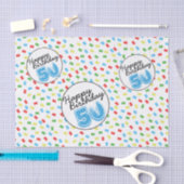 50e verjaardag feestelijk kleurrijk tissuepapier (Craft)