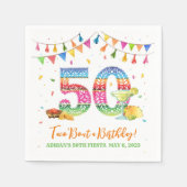 50e verjaardag Fiesta Napkins Servet (Voorkant)