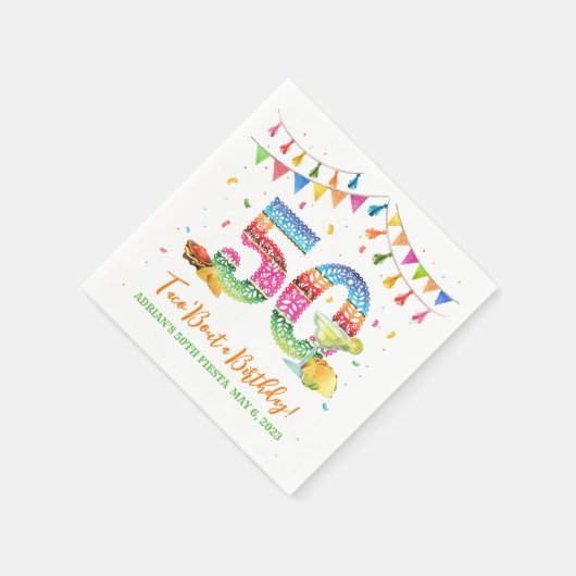50e verjaardag Fiesta Napkins Servet (Hoek)