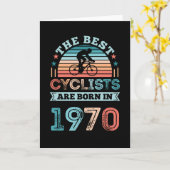 50e verjaardag Fiets cadeau Beste fietser geboren Kaart (Gele Bloem)