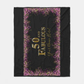 50e verjaardag fleece deken (Voorkant)