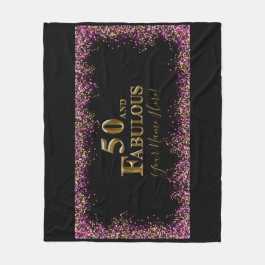 50e verjaardag fleece deken (Voorkant)