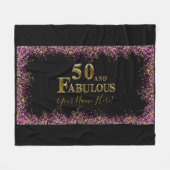 50e verjaardag fleece deken (Voorkant (Horizontaal))