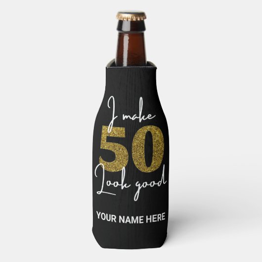 50e verjaardag flesjeskoeler (Fles Voorkant)