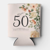 50e verjaardag Floral Blikjeskoeler (Voorkant)