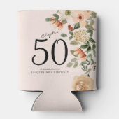 50e verjaardag Floral Blikjeskoeler (Achterkant)