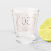 50e  verjaardag Floral Shot Glas (Achterkant)
