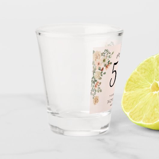 50e verjaardag Floral Shot Glas (Links)