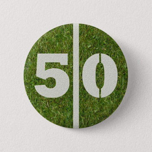 50e verjaardag Football Button baard (Voorkant)