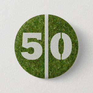 50e verjaardag Football Button baard